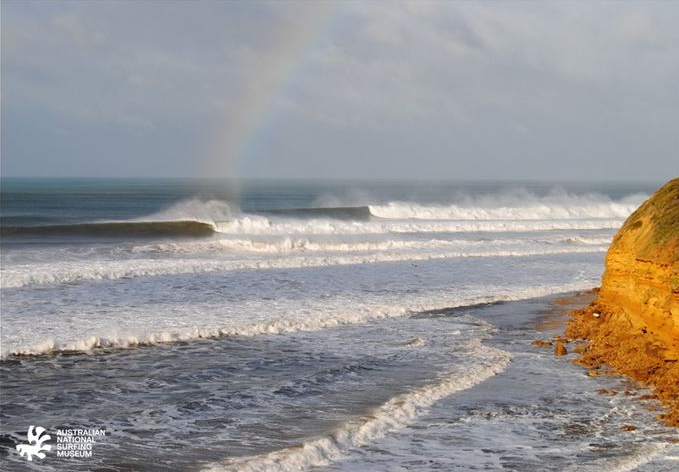 Bells Beach Surf Reserve is located within a marine reserve where surfing is a permitted activity and is recognized as important. The reserve is regulated by the provisions of the Commonwealth Environment Protection and Biodiversity Conservation Act 1999, which sets out special protection and conservation requirements. Photo: Torquay Australian National Museum.