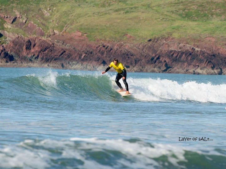 The Pembrokeshire Coast National Park in Wales covers an extensive coastline with several surf breaks, including Whitesands Bay and Newgale, and where surf lessons are offered. Photo: academyofsurfing.com.